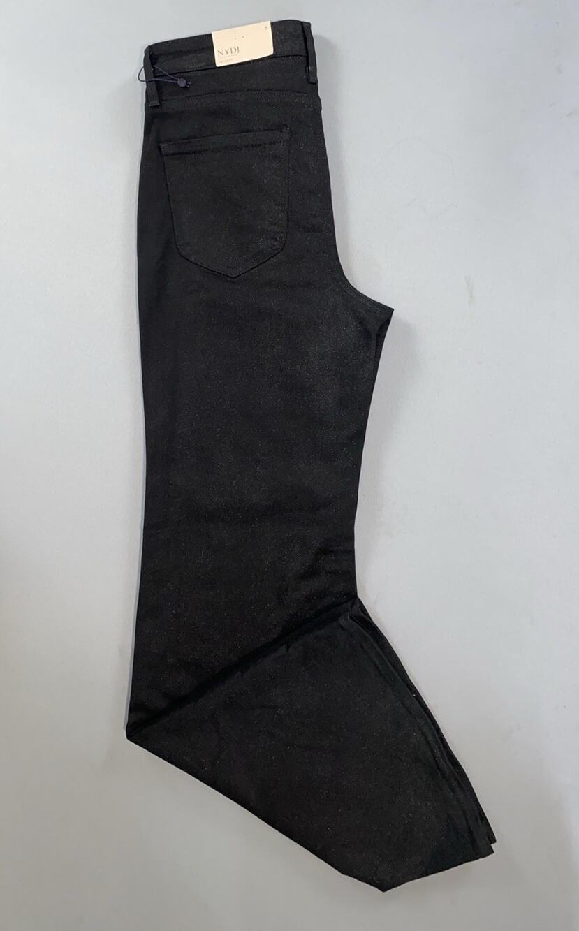 NYDJ Lift/Tuck 'Mia Palazzo' Sparkle Coated Stretch 5-Pocket Jeans. Women's 6.